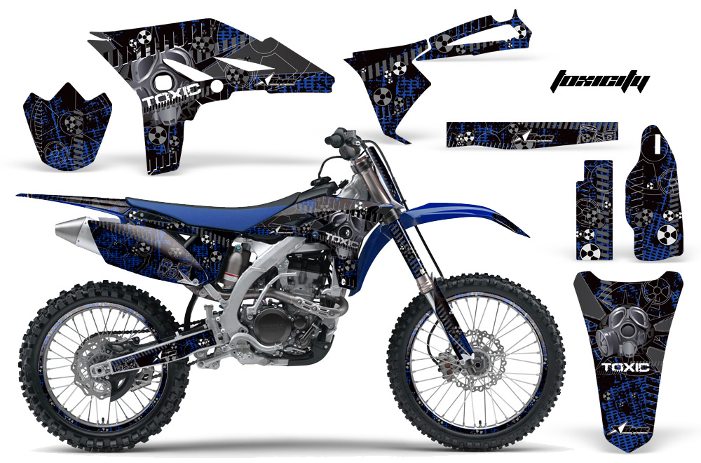 Yamaha YZ250F 2010 Graphics Kit TOXICITY-BLACK BLUEBG-NP